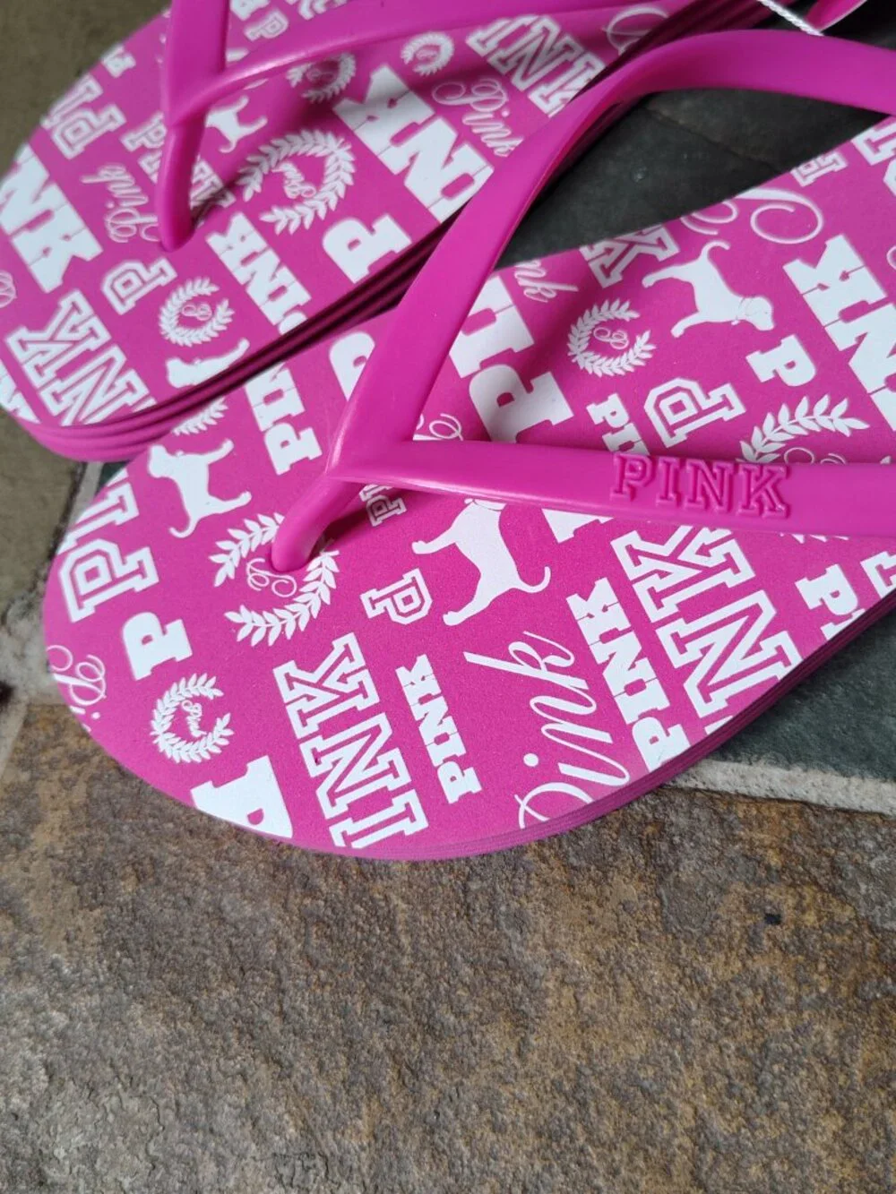 New Victoria's Secret PINK flip flops Sandal Slipper